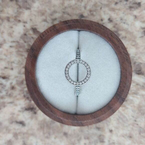 925 Sterling Silver Oxidized O Ring - Picture 6 of 8